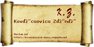 Kovácsovics Zénó névjegykártya